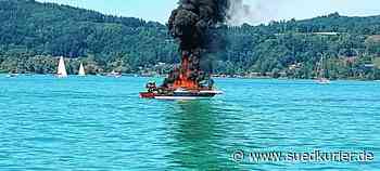 Bodman-Ludwigshafen: Die Rauchwolke war kilometerweit zu sehen: Sportboot brennt auf dem See vor Bodman-Ludwigshafen aus - SÜDKURIER Online