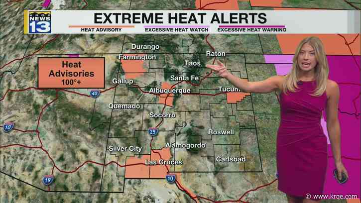 Heat turns up in New Mexico this week