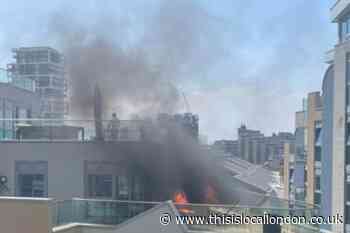 Bridges Court Road Wandsworth: Balcony fire