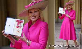 Dame Joanna Lumley receives honour from Princess Anne at Buckingham Palace - Daily Mail