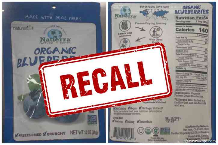Dried blueberries 'urgently' recalled nationwide over lead concerns