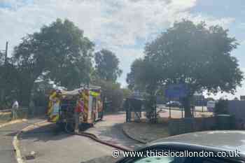 Halcot Avenue Bexleyheath: Field caught on fire