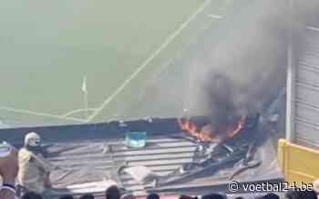 Ophef in Brugge: AA Gent-supporters zorgen voor brand in Jan Breydelstadion - Voetbal24.be