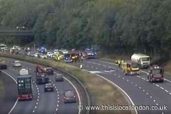 Vehicle fire on M25 near Orpington recap