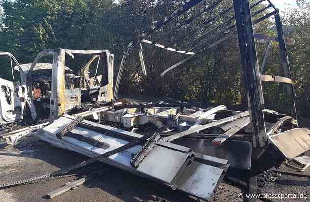 POL-NI: Transporter brennt aus und verursacht Flächenbrand