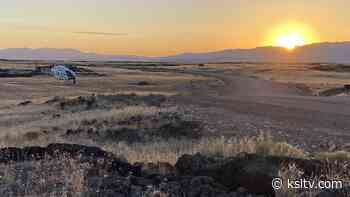 Beautiful morning at Fillmore lava tubes with Casey Scott and Chopper 5 - KSLTV