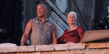 Vin Diesel Kisses Helen Mirren While Filming 'Fast X' in Rome
