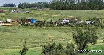 Homes damaged after vicious storm rips through southeastern Alberta on Monday