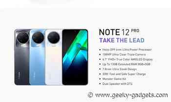 Infinix Note 12 Pro 4G smartphone unveiled