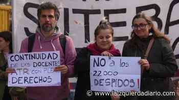 Carpa blanca en Gobernación: exigen a Kicillof la continuidad laboral de 22 mil docentes ATR - La Izquierda Diario