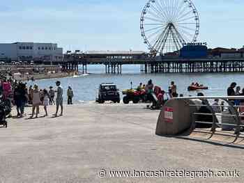 Two taken to hospital after struggling in the sea at Blackpool