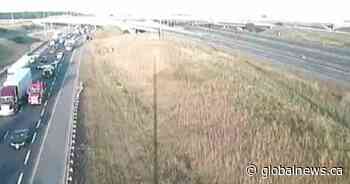 Woman dies after crash on Highway 401, eastbound express lanes closed at Mississauga Road