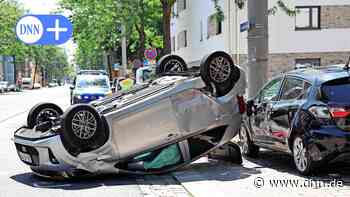 Dresden: Auto überschlägt sich nach Crash auf Großenhainer Straße - Dresdner Neueste Nachrichten