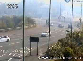 Grass fire breaks out near Green Man Interchange in Leytonstone
