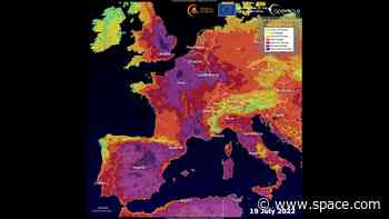 Satellites watch as Europe continues to swelter and temperatures smash more records