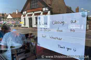 Bexley business closures amid extreme Met Office heat warning