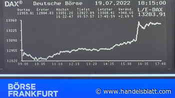 Dax aktuell: Wegen Aussicht auf russisches Gas: Dax schließt nach Kurssprung fast 350 Punkte im Plus