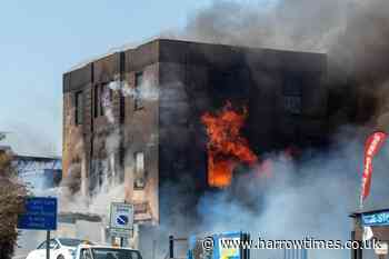 Firefighters tackle fire near car wash by Kenton Road