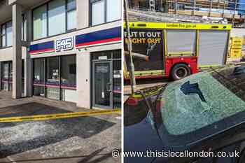 South Wimbledon: Glass falls from second-floor balcony