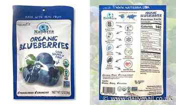 Freeze-dried blueberries recalled because of high lead levels