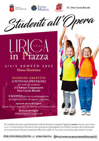 “Studenti all'opera”: ingresso gratuito agli spettacoli di Lirica in Piazza - MaremmaNews