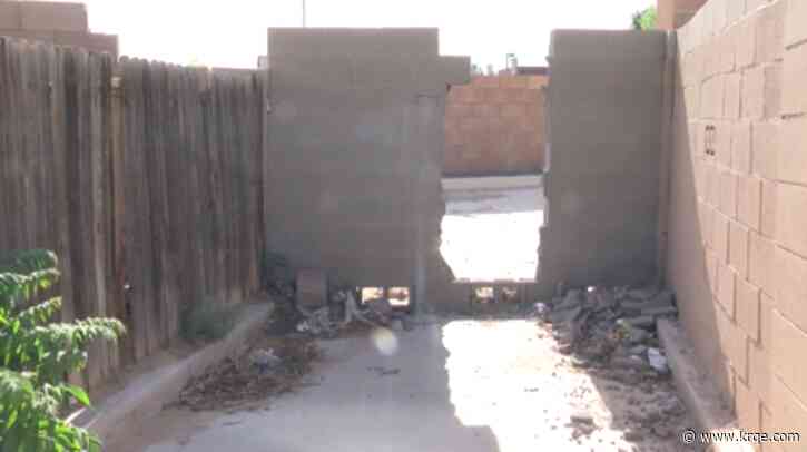 Albuquerque neighborhood divided over wall in front of easement
