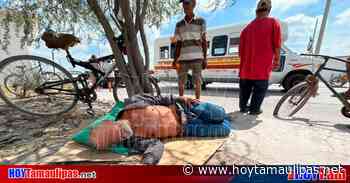 Embisten a ebrio ciclista en Matamoros; se quedó dormido luego de ser atropellado - Hoy Tamaulipas