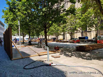 Aufbau für Ulmer Weinfest läuft