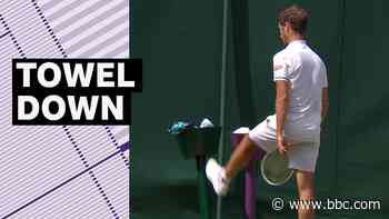 Wimbledon 2022: Richard Gasquet kicks towel box after Botic van de Zandschulp lob - BBC