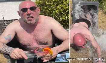 Man takes a dip in his wheelie bin on hottest day of the year