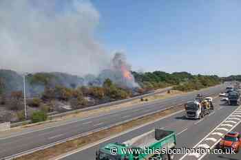 Dartford MP praises firefighters tackling Dartford Heath A2 fire