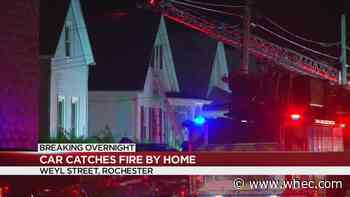 House that was recently shot at, was on fire, along with car