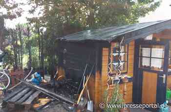 FW Bocholt: Gartenlaubenbrand drohte aufs Haus überzugreifen