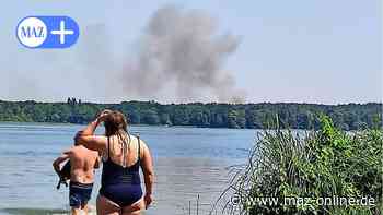 Waldbrand bei Bad Saarow: Rauchwolke über dem Scharmützelsee - Märkische Allgemeine Zeitung