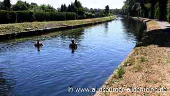 Durch Wassermangel im Lech und Kanu-WM sind die Stadtkanäle auf Tiefstand