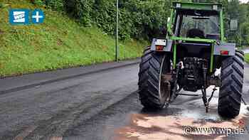 Netphen: Trecker verliert Öl – Straße drei Stunden gesperrt - WP News