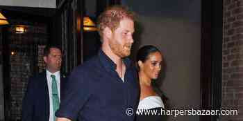 Meghan wears monochrome jumpsuit for dinner in NYC - Harper's BAZAAR