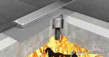 ACOs Duschrinne ShowerDrain E+ für vorbeugenden Brandschutz im Badezimmer