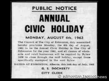 A moment in history: July 20, 1962 - Taproot Edmonton
