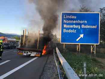 30.000 Euro Schaden: LKW-Anhänger gerät auf A96 bei Lindau in Brand: Fahrerin verletzt im Krankenhaus - Lind - all-in.de - Das Allgäu Online!