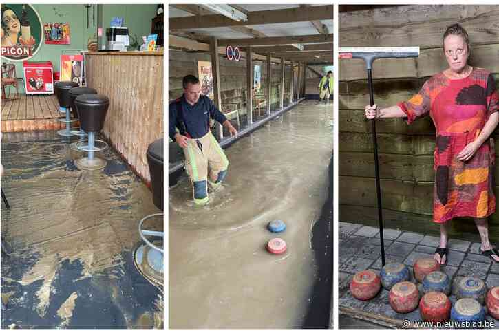 Wéér modderstroom door volkscafé, bazin in paniek: “Plots zwommen de bollen in mijn boltra”