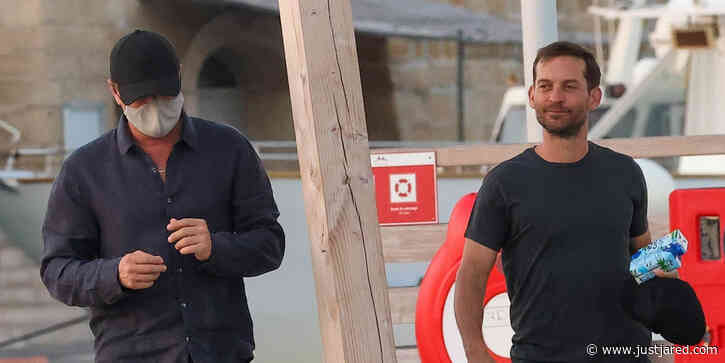 Leonardo DiCaprio & Tobey Maguire Head Out To Dinner in South of France
