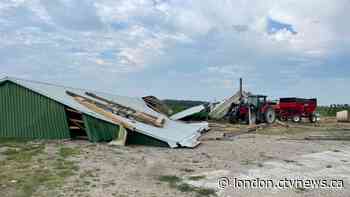 Mom and six kids take cover as storm rips through their farm - CTV News London