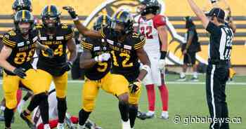Hamilton Tiger-Cats tangle with Nathan Rourke and the B.C. Lions