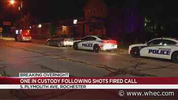 One in custody following shots-fired call