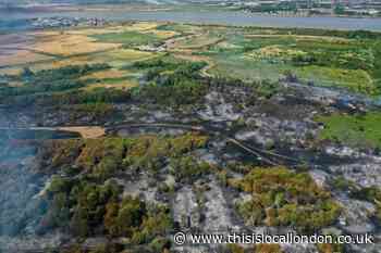 Fire crews still on scene of Dartford Heath fire two days later