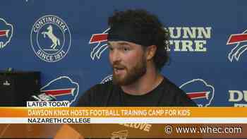 Dawson Knox hosts football training camp for kids