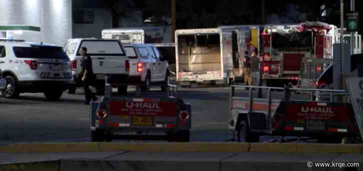 Fire behind U-Haul facility leads to APD, AFR callout