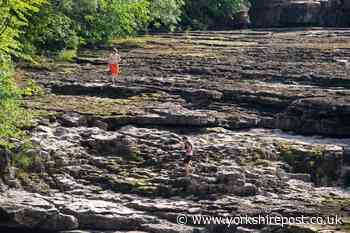 UK heatwave: Stunning images show Aysgarth Falls and rivers in the Yorkshire Dales that have run dry - The Yorkshire Post