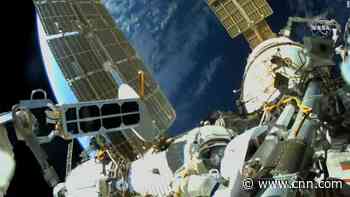 Russian and European astronauts conduct rare joint spacewalk